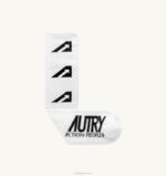 女性 F40RH150 Autry アイコニック ロゴ ソックス ホワイト - 画像 (2)