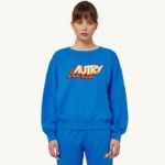女性 F40RH277 Autry aerobic ロゴ クルーネック スウェットシャツ bluette