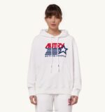 女性 F40RH278 Autry アイコニックなロゴ フーデッド スウェットシャツ ホワイト