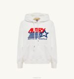女性 F40RH278 Autry アイコニックなロゴ フーデッド スウェットシャツ ホワイト - 画像 (4)
