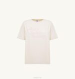 女性 F40RH288 Autry テニスアカデミークルーネックTシャツアイボリーホワイト - 画像 (4)