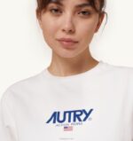女性 F40RH289 Autry アイコニック ロゴ クルーネック Tシャツ ホワイト - 画像 (2)