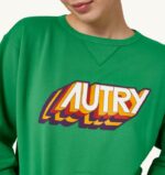 女性 F40RH293 Autry aerobic ロゴ クルーネック スウェットシャツ グリーン - 画像 (3)