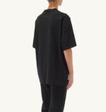 女性 F40RH300 Autry リバティ プリント クルーネック Tシャツ ブラック - 画像 (3)