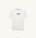 男性 F40RH105 Autry アイコニック ロゴ クルーネック Tシャツ ホワイト - 画像 (4)