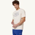 男性 F40RH106 Autry テニス クルーネック Tシャツ アイボリー ホワイト