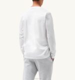男性 F40RH119 Autry アイコニック ロゴ ロングスリーブ クルーネック Tシャツ ホワイト - 画像 (3)
