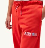 男性 F40RH128 Autry アイコニック ロゴ パンツ レッド - 画像 (4)